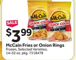 Stop&Shop McCain Fries or Onion Rings offer