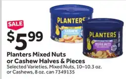 Stop&Shop Planters Mixed Nuts or Cashew Halves & Pieces offer