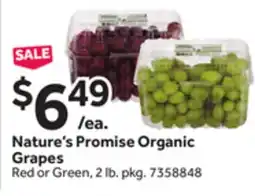 Stop&Shop Nature's Promise Organic Grapes offer