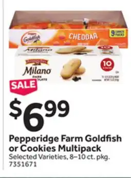 Stop&Shop Pepperidge Farm Goldfish or Cookies Multipack offer