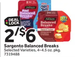 Stop&Shop Sargento Balanced Breaks offer