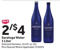 Stop&Shop Saratoga Water offer