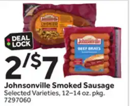 Stop&Shop Johnsonville Smoked Sausage offer