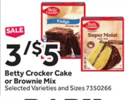 Stop&Shop Betty Crocker Cake or Brownie Mix offer