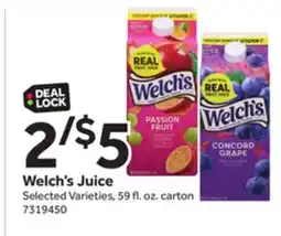 Stop&Shop Welch's Juice offer