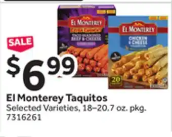 Stop&Shop El Monterey Taquitos offer