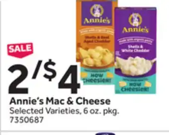 Stop&Shop Annie's Mac & Cheese offer