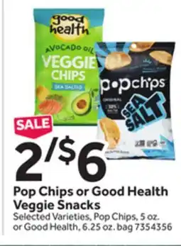 Stop&Shop Pop Chips or Good Health Veggie Snacks offer