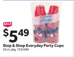 Stop&Shop Stop & Shop Everyday Party Cups offer