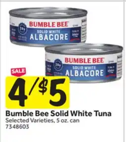 Stop&Shop Bumble Bee Solid White Tuna offer