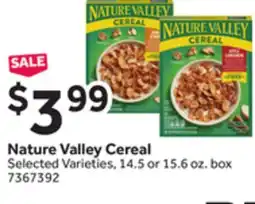 Stop&Shop Nature Valley Cereal offer