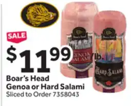 Stop&Shop Boar's Head Genoa or Hard Salami offer
