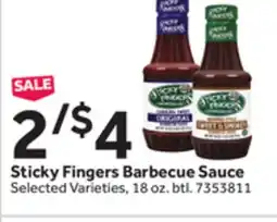Stop&Shop Sticky Fingers Barbecue Sauce offer