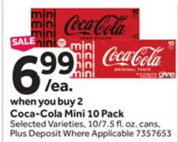 Stop&Shop Coca-Cola Mini 10 Pack offer
