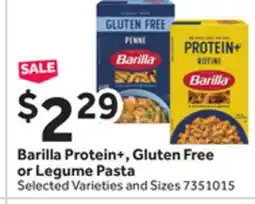 Stop&Shop Barilla Protein +, Gluten Free or Legume Pasta offer