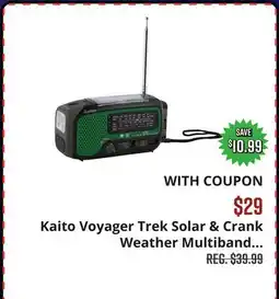 Big 5 Kaito Voyager Trek Solar & Crank Weather Multiband Radio/Light/Phone Charger offer