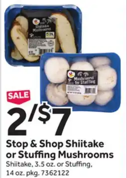 Stop&Shop Stop & Shop Shiitake or Stuffi ng Mushrooms offer