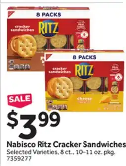 Stop&Shop Nabisco Ritz Cracker Sandwiches offer
