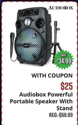 Big 5 Audiobox Powerful Portable Speaker With Stand offer