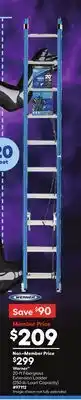 Lowe's 20-ft Fiberglass Extension Ladder (250-lb Load Capacity) offer