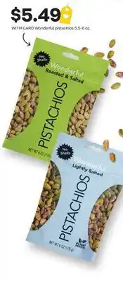 CVS Wonderful pistachios 5.5-6 oz offer