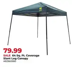 Runnings 64 Sq. Ft. Coverage Slant Leg Canopy offer