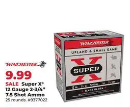 Runnings Super X 12 Gauge 2-3/4 7.5 Shot Ammo offer