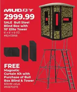 Runnings MUDDY Bull Steel Blind Box with 10' Elite Tower offer