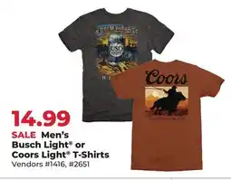 Runnings Men's Busch Light or Coors Light T-Shirts offer