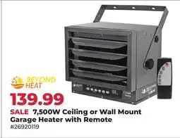 Runnings 7, 500W Ceiling or Wall Mount Garage Heater with Remote offer