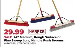 Runnings Harper 24 Medium, Rough Surface or Fine Sweep Long Handle Push Brooms offer