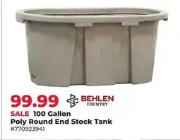 Runnings Behlen Country 100 Gallon Poly Round End Stock Tank offer