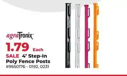 Runnings 4' Step-In Poly Fence Posts offer