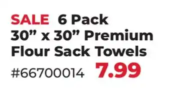 Runnings 6 Pack 30 x 30 Premium Flour Sack Towels offer