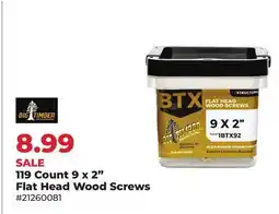 Runnings Big Timber 119 Count 9 x 2 Flat Head Wood Screws offer
