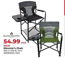 Runnings Black Sierra Director's Chair offer