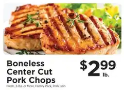 ShopRite Boneless Center Cut Pork Chops offer