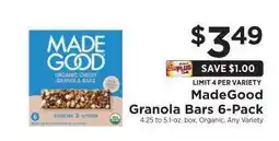 ShopRite MadeGood Granola Bars 6-Pack offer