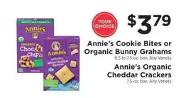 ShopRite Annie’s Cookie Bites or Organic Bunny Grahams / Annie’s Organic Cheddar Crackers offer