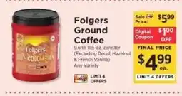 ShopRite Folgers Ground Coffee offer