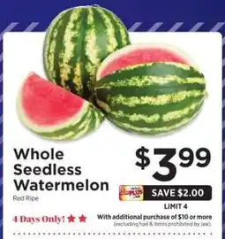 ShopRite Whole Seedless Watermelon offer
