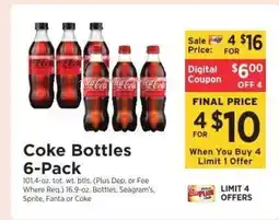 ShopRite Coke Bottles 6-Pack offer