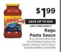 ShopRite Ragú Pasta Sauce offer