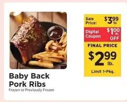 ShopRite Baby Back Pork Ribs offer