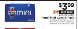 ShopRite Pepsi Mini Cans 6-Pack offer
