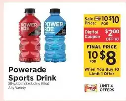 ShopRite Powerade Sports Drink offer