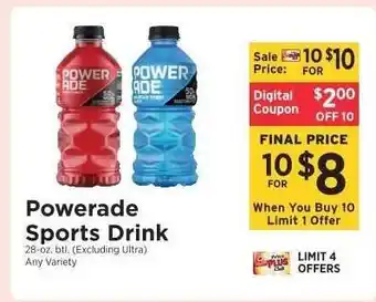 ShopRite Powerade Sports Drink offer