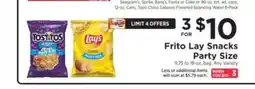 ShopRite Frito Lay Snacks Party Size offer