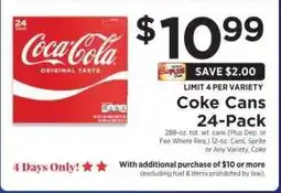 ShopRite Coke Cans 24-Pack offer