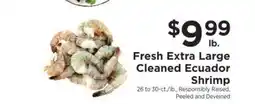 ShopRite Fresh Extra Large Cleaned Ecuador Shrimp offer